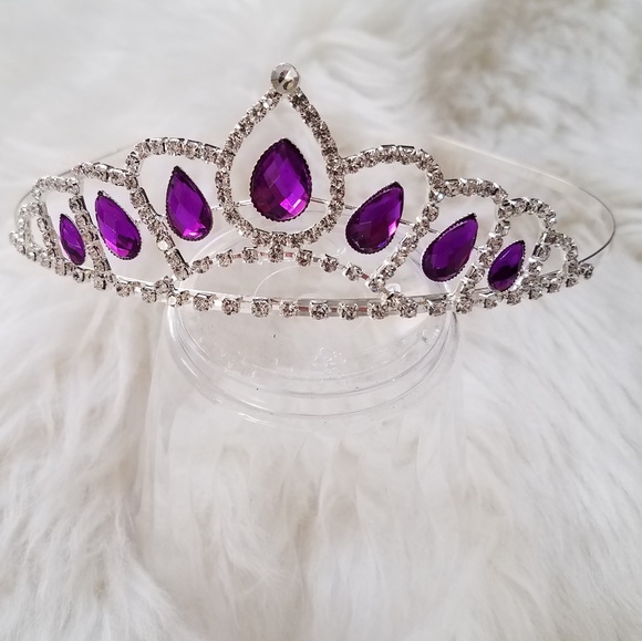 Purple Dreams Tiara Crown Swarovski Crystal Jewel - Picture 3 of 5